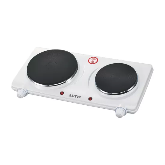 Elektrik peçi Q-1037 2 gözlü ağ (2000W,230v,50hz)