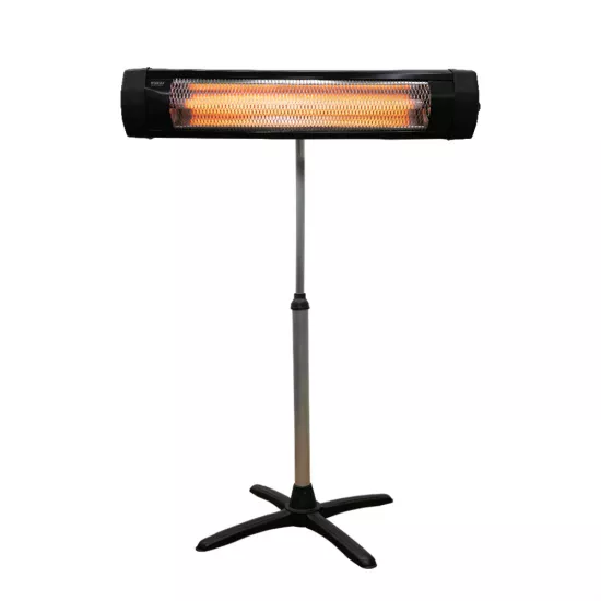 Elektrik peçi Q-6835 spirallı ayaqlı 2500W qara