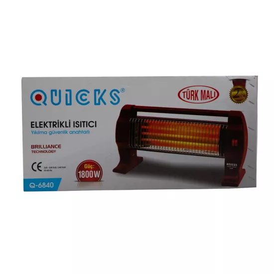 Elektrik peçi Q-6840 3 Gözlü Bardovu 1800W