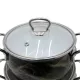Qazan FR-6680 16-18-20 sm 3-Lü Set qara (Mərmər)